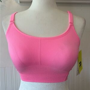 NWT ALL IN MOTION WOMENS SPORTS BRA - MEDIUM SUPPORT / PINK / SIZE: MEDIUM